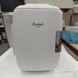 Cooluli Mini Fridge 4L/6 Can Portable Cooler & Warmer - White, AC/DC/USB